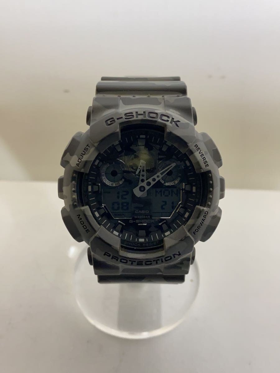【中古】CASIO◆石英ウオッチ・G-SHOCK/デジアナ/GRY/GRY【服飾雑貨他】