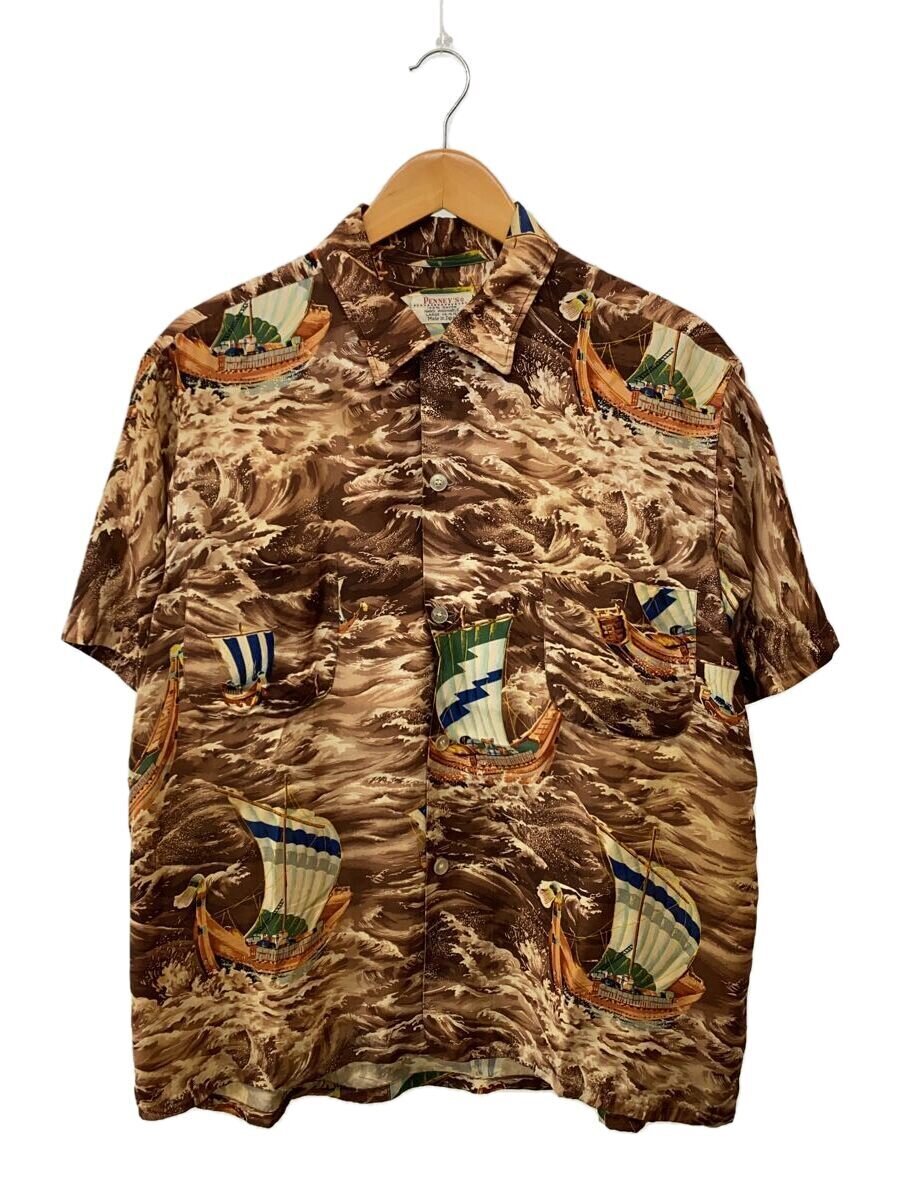 【中古】PENNEY’S◆アロハシャツ/L/レーヨン/ブラウン/総柄【メンズウェア】|2nd STREET 店