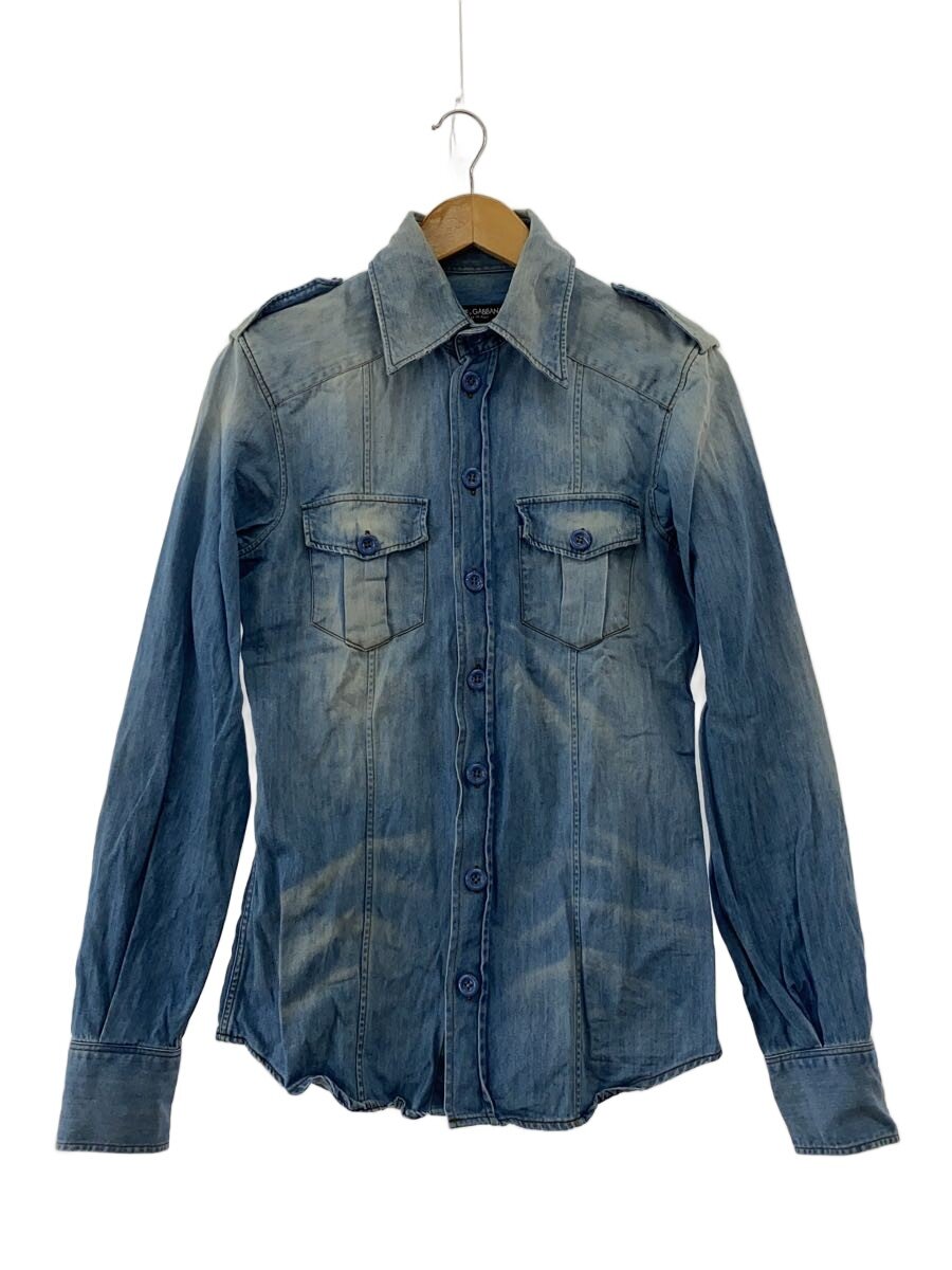 【中古】DOLCE\u0026GABBANA◆00s/archive/長袖プルオーバー/15/ジーンズ/BLU【メンズウェア】
