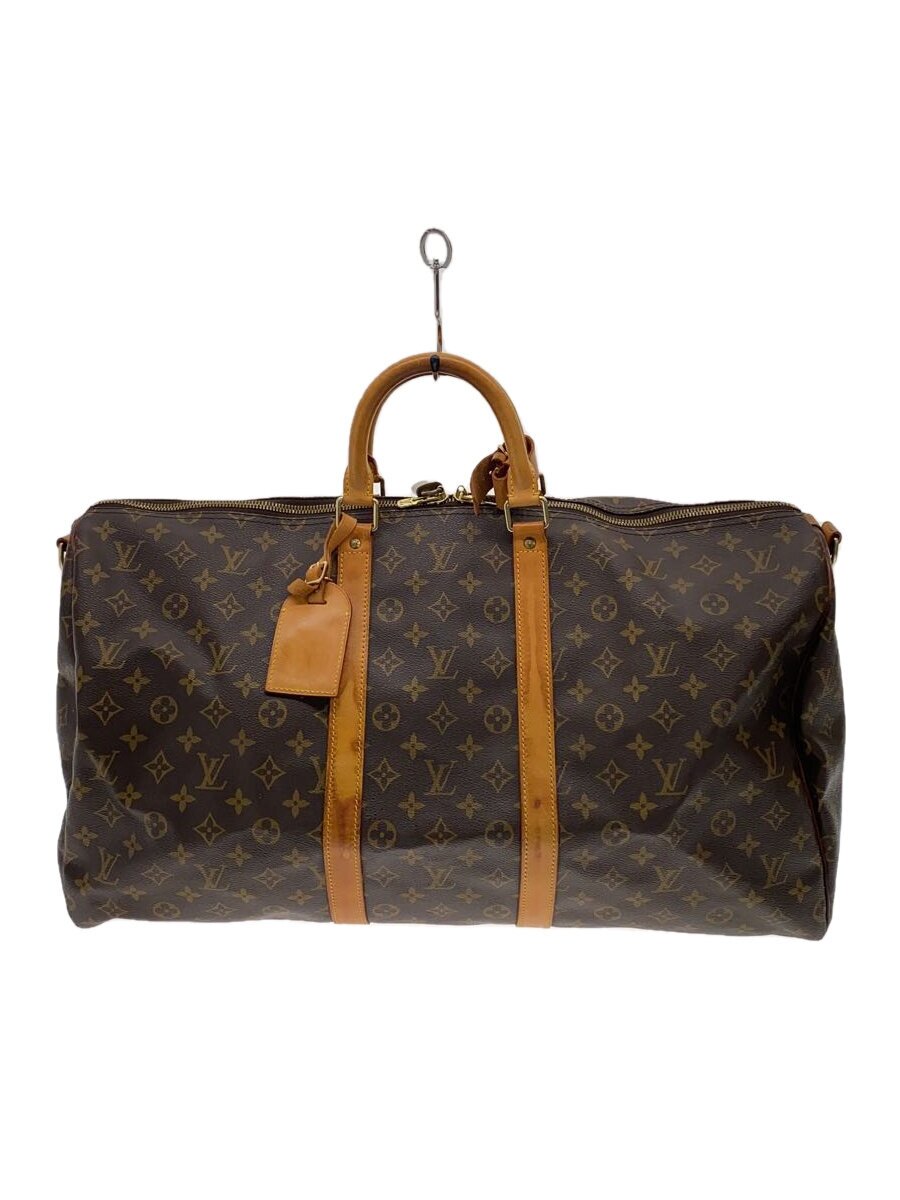 【中古】LOUIS VUITTON◆キーポル・バンドリエール55_モノグラム・帆布_BRW/PVC/BRW【御徒面子】