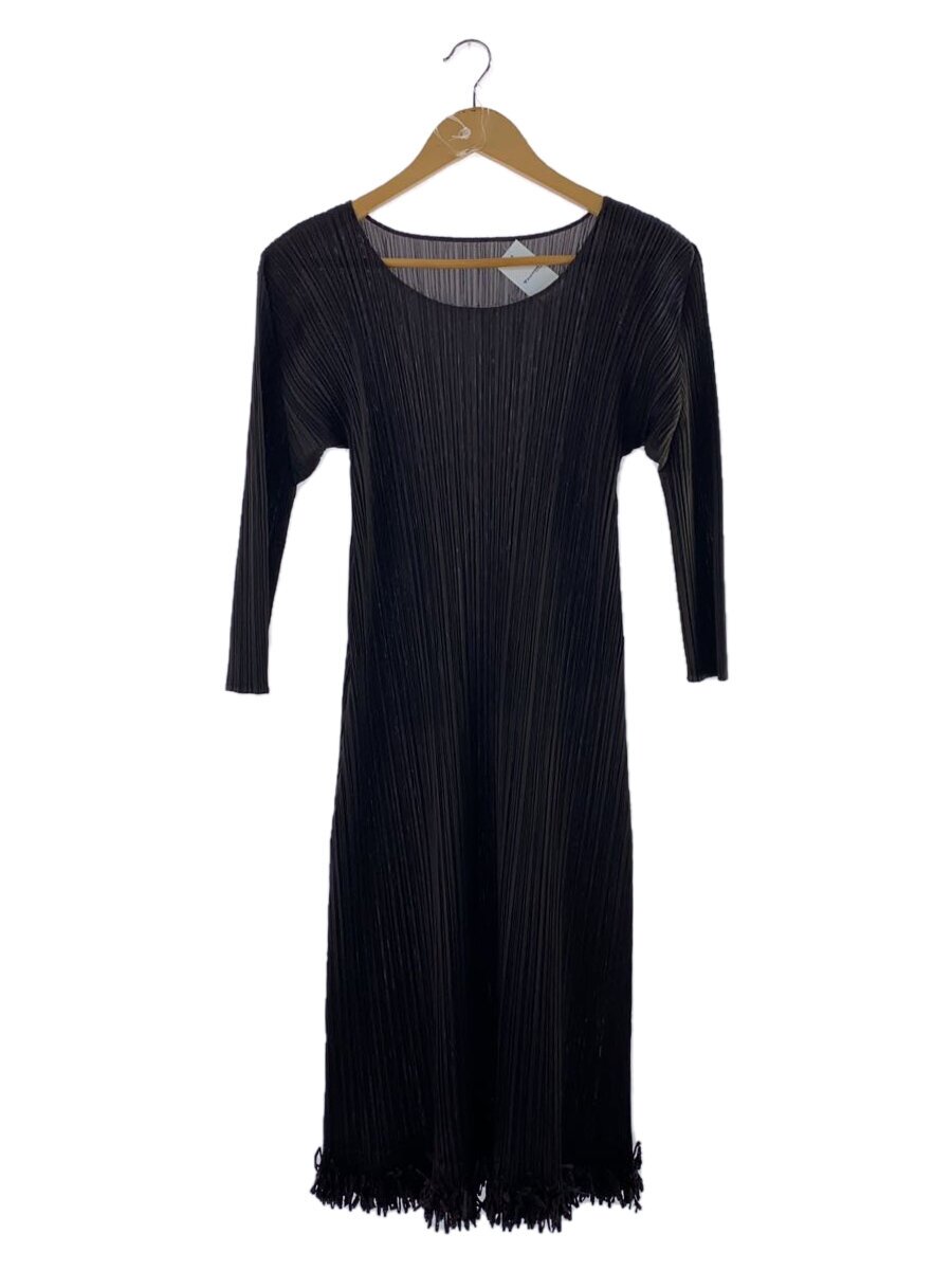 【中古】PLEATS PLEASE ISSEY MIYAKE◆フリンジ/長袖衣装/5/ポリエステル/BRW/PP11-JH534//【レディースお召しもの】