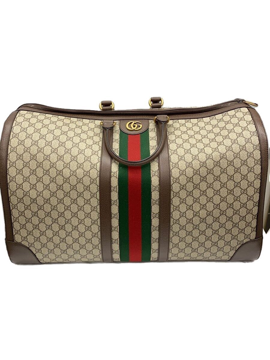 【中古】GUCCI◆ボストンバッグ/PVC/BRW/総柄/724567【御徒面子】