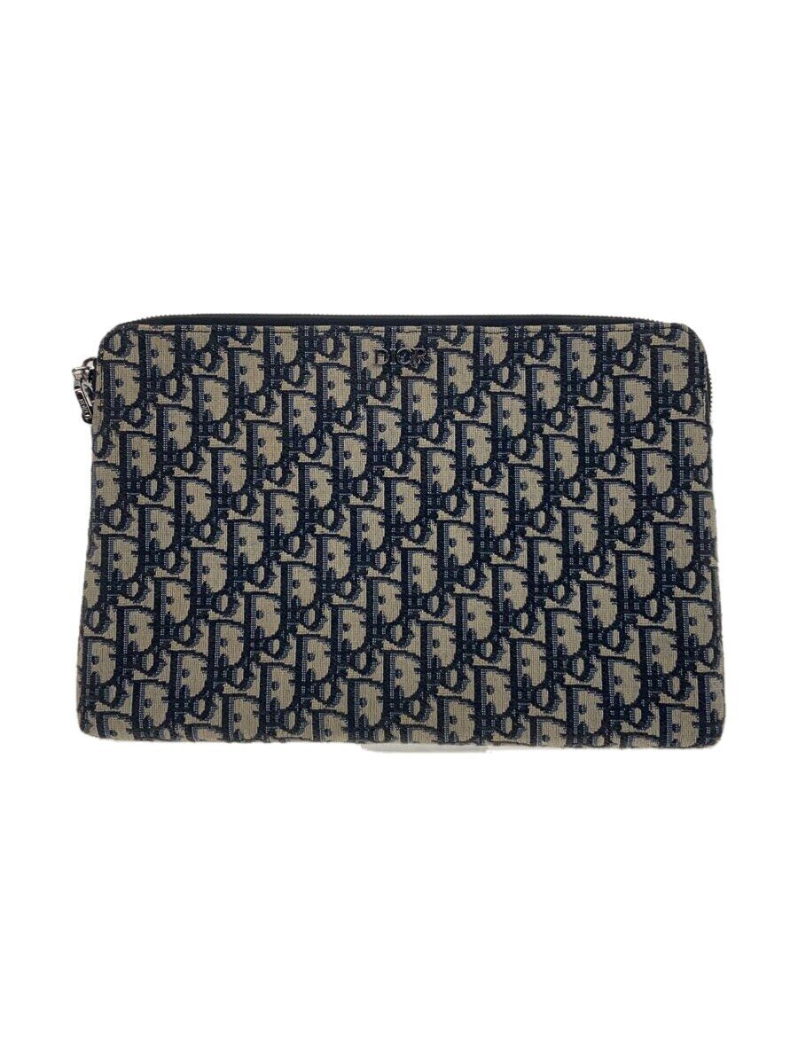 【中古】Christian Dior◆合切袋/--/NVY/総柄【御徒面子】