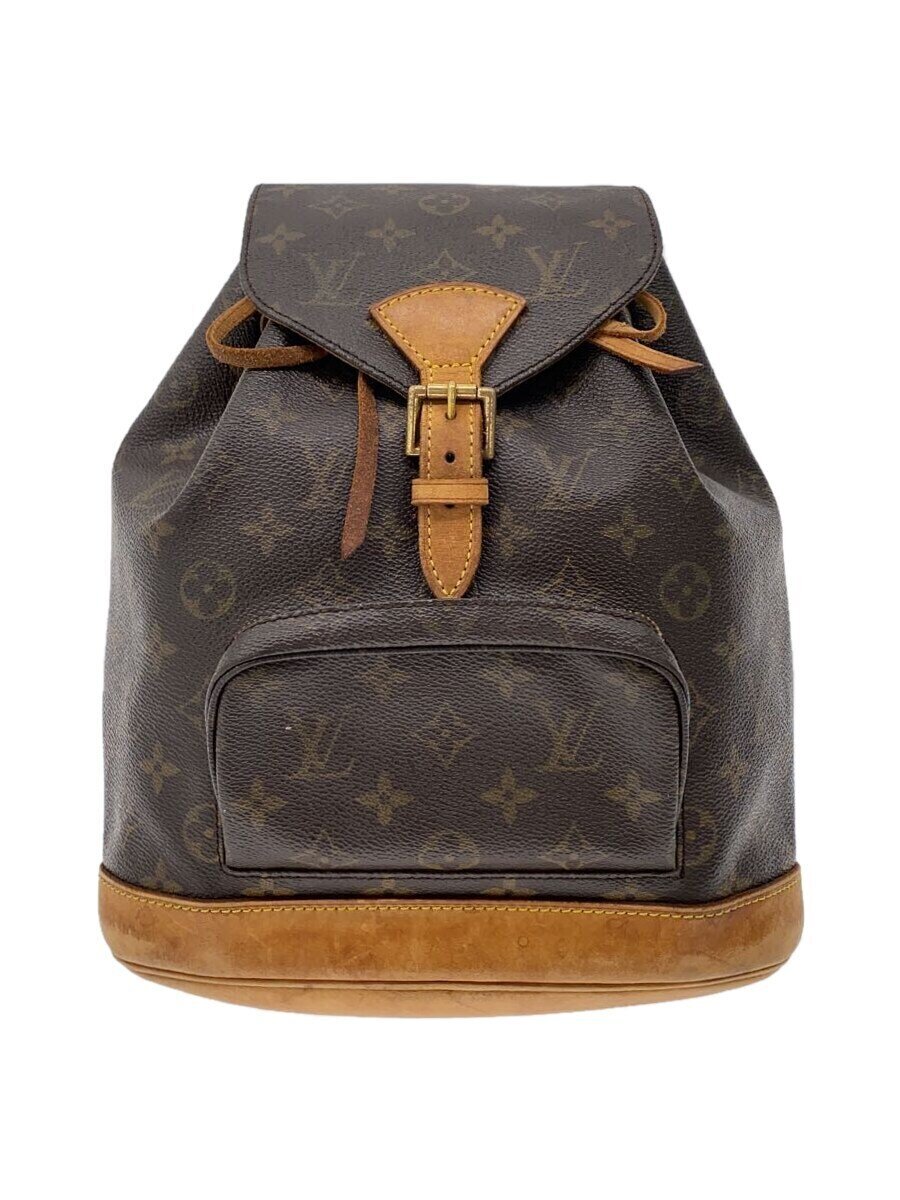 【中古】LOUIS VUITTON◆モン掏摸MM_モノグラム・帆布_BRW/PVC/BRW/総柄【御徒面子】