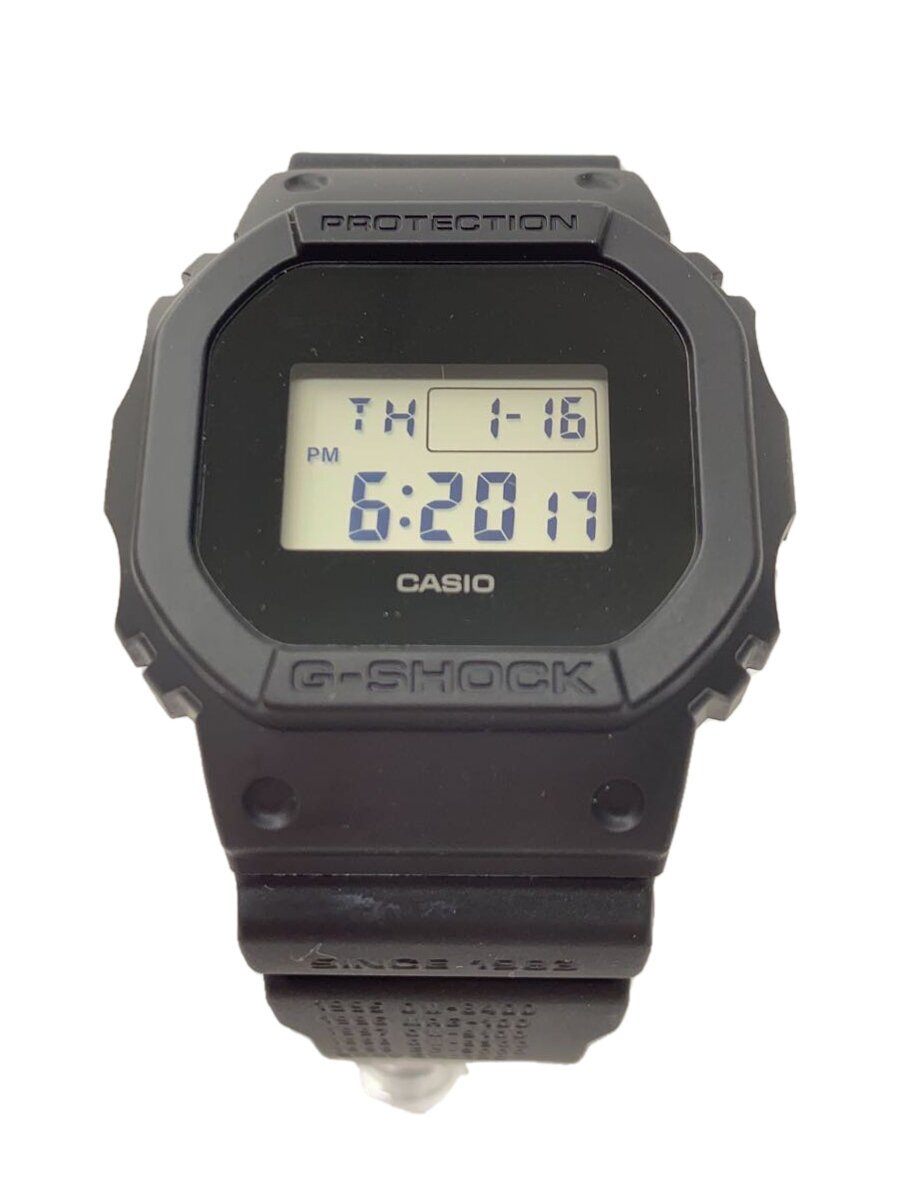 【中古】CASIO◆石英ウオッチ_G-SHOCK/デジタル/天然ゴム/BLK/BLK/SS【服飾雑貨他】