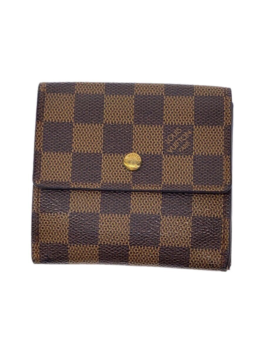 【中古】LOUIS VUITTON◆ポルト・フォイユ・エリーズ_モノグラム・帆布_BRW/PVC/BRW/レディース【服飾雑貨他】