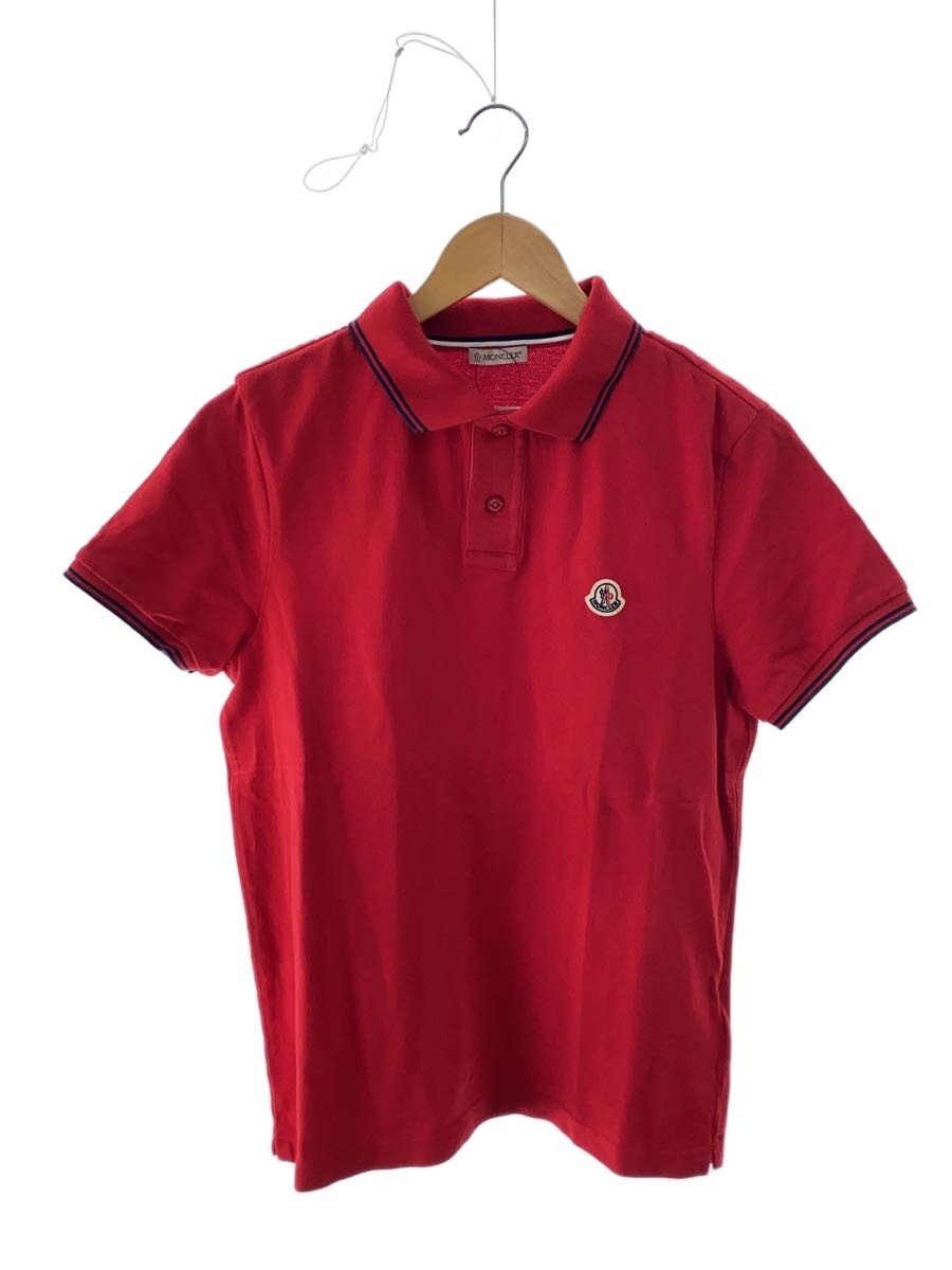 【中古】MONCLER◆ワンポイントロゴタイプ スポーツシャツ/S/綿織物/RED/F10918A70600 84556【レディース御召しもの】