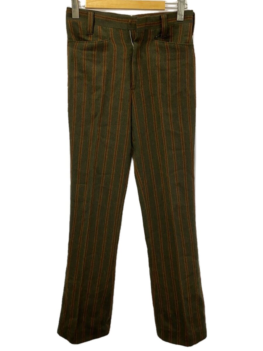 【中古】60s/VINTAGE/棒TALON/スラックス/羊毛/GRN/縞模様【メンズウェア】