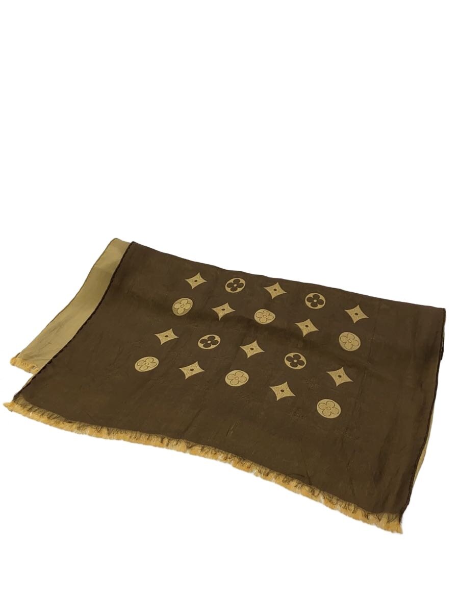 【中古】LOUIS VUITTON◆えり巻き/地絹/BRW/総柄/レディース/モノグラム/リヴァーシブル/袈裟【服飾雑貨他】