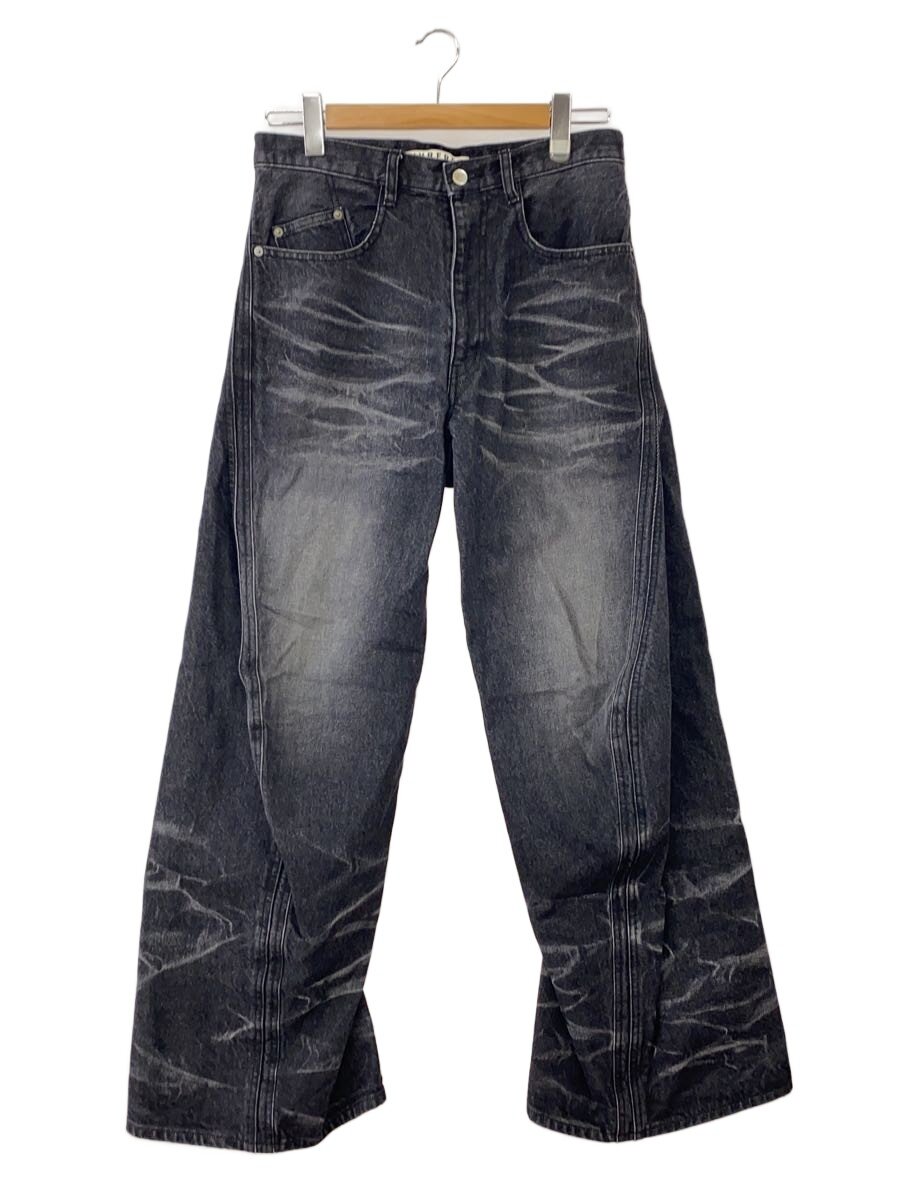 【中古】NVRFRGT◆25SS/3D TWISTED WIDE LEG JEANS/2/ジーンズ/BLK/EXST251P02//【メンズウェア】