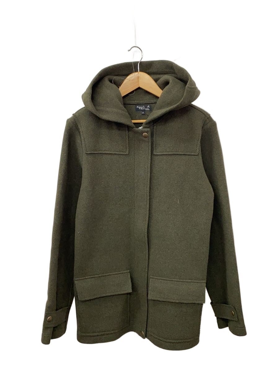 【中古】agnes b. homme◆厚地の外套/O/羊毛/緑であること/無地/H212JDP3 H18【レディース御召しもの】