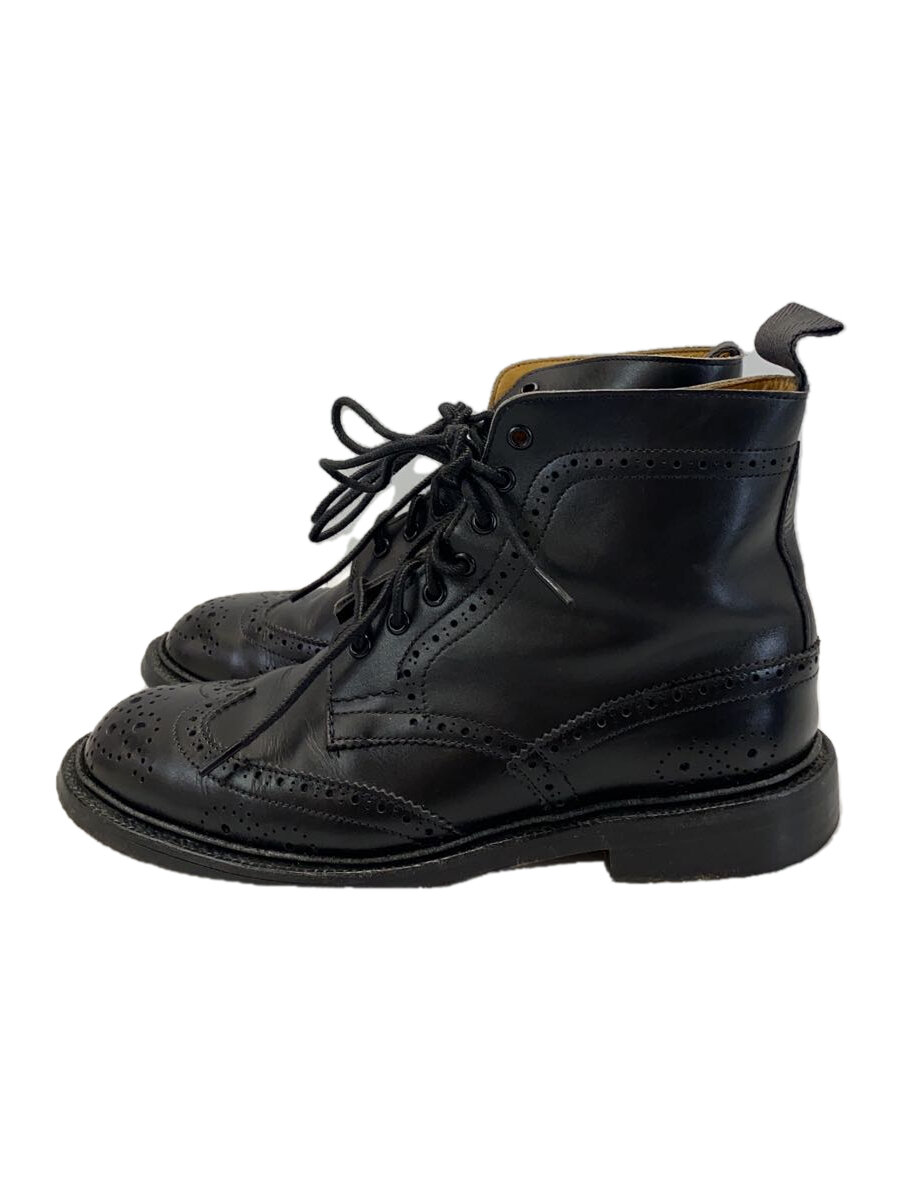 【中古】Tricker’s◆レースアップブーツ/US6.5/BLK/なめし革/L6128【シューズ】