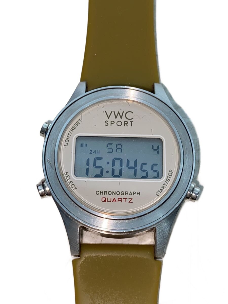 【中古】VAGUE WATCH CO.◆石英ウオッチ/デジタル/天然ゴム/BEG/BEG/DG2000【服飾雑貨他】