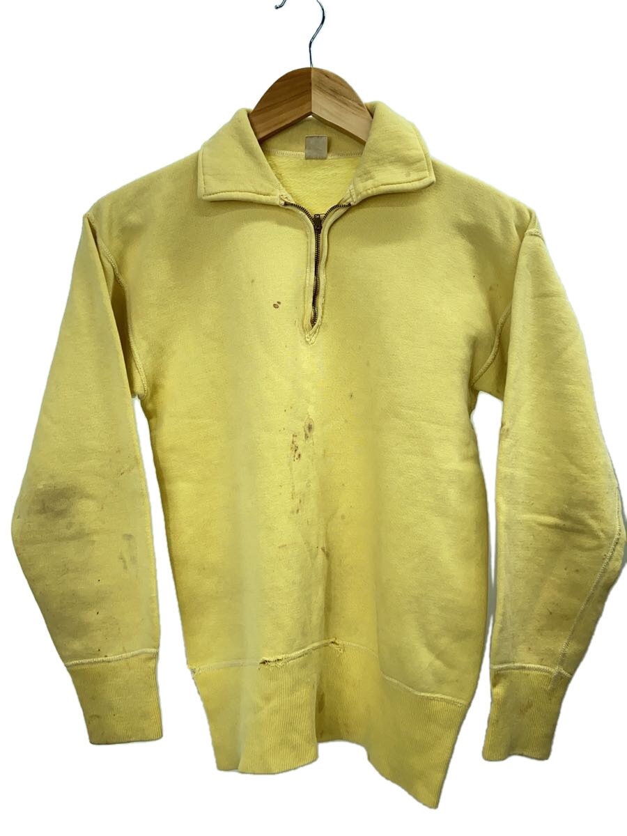 【中古】RUSSELL ATHLETIC◆流汗/S/綿織物/YLW/50s/ハーフジップ【メンズウェア】
