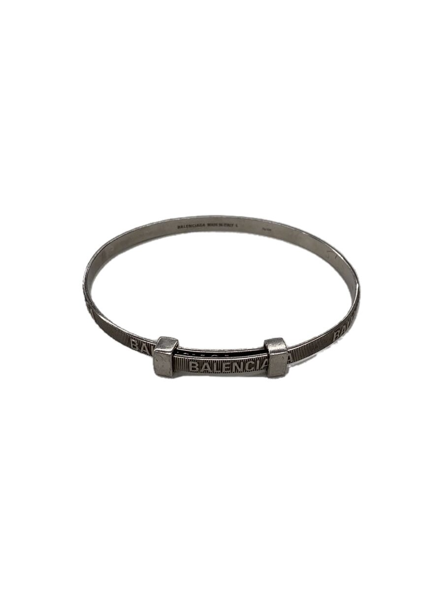 【中古】BALENCIAGA◆FORCE STRIPED LOGO HOOP/ブレスレット/SV925/小傷【服飾雑貨他】｜2ｎｄ STREET 店