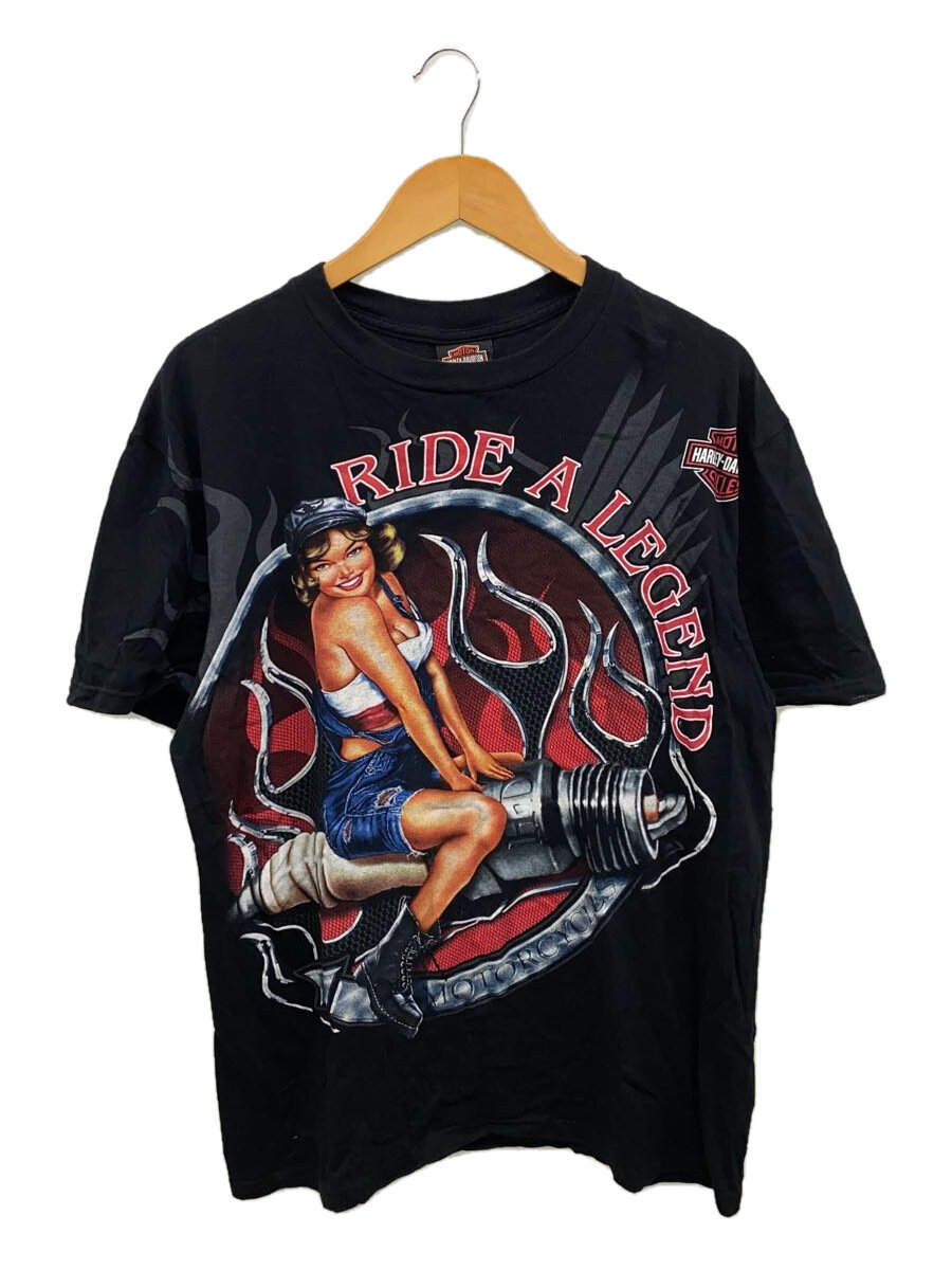 【中古】HARLEY DAVIDSON◆2010/RIDE A LEGEND/Tシャツ/L/コットン/BLK/プリント//【メンズウェア】|2nd STREET 店