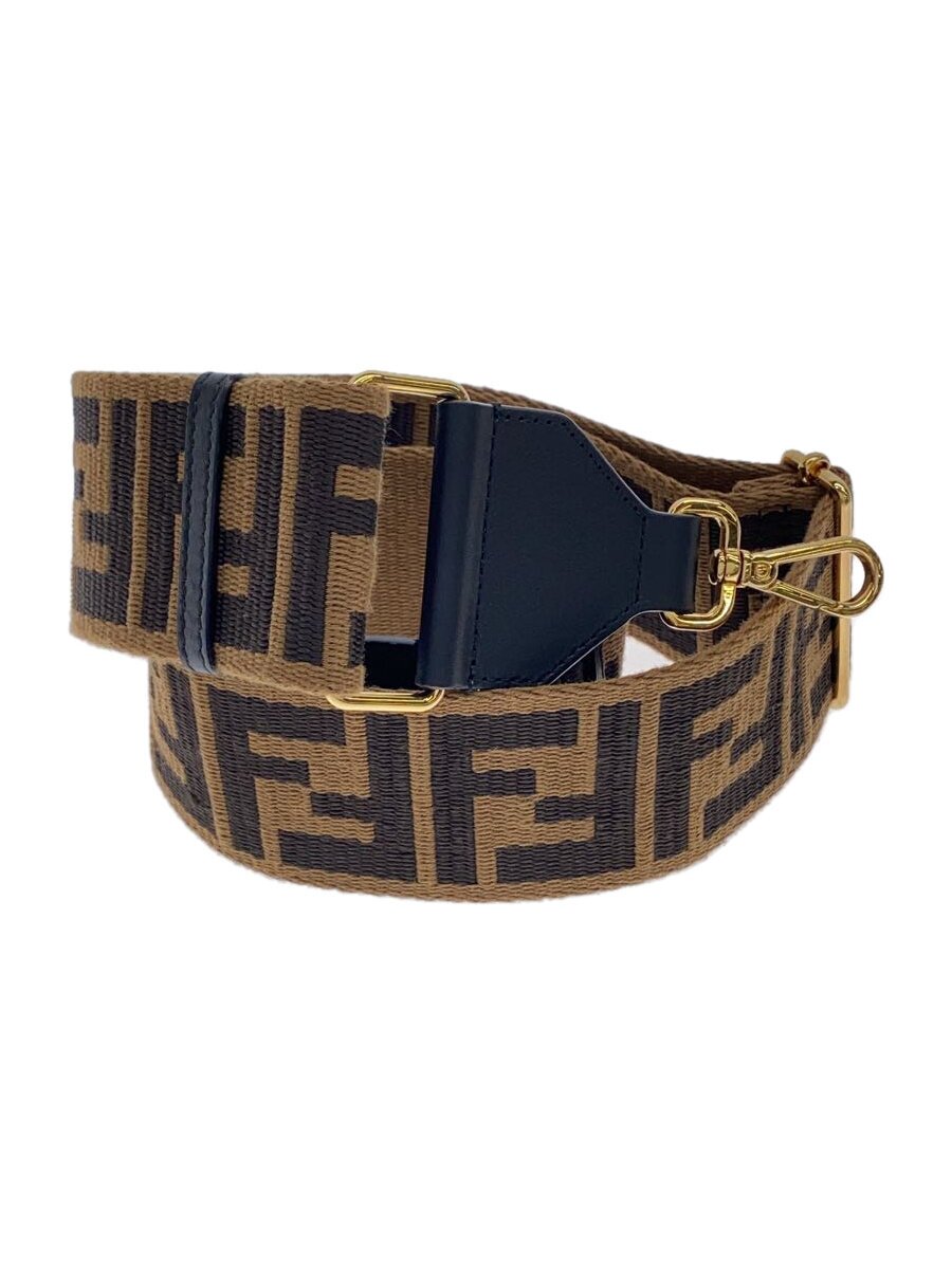 【中古】FENDI◆ストラップユー/ズッカ柄_ショルダーストラップ/キャンバス×レザー/BRW【服飾雑貨他】|2nd STREET 店