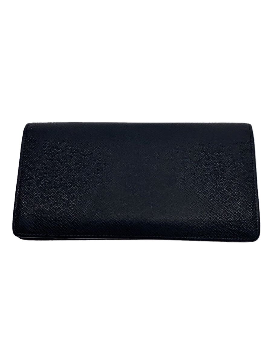 【中古】LOUIS VUITTON◆ポルト・フォイユ・ブラザ_タイ王国ガ_BLK/牛皮/BLK/無地/メンズ【服飾雑貨他】 その他-バッグ・小物・ブランド雑貨