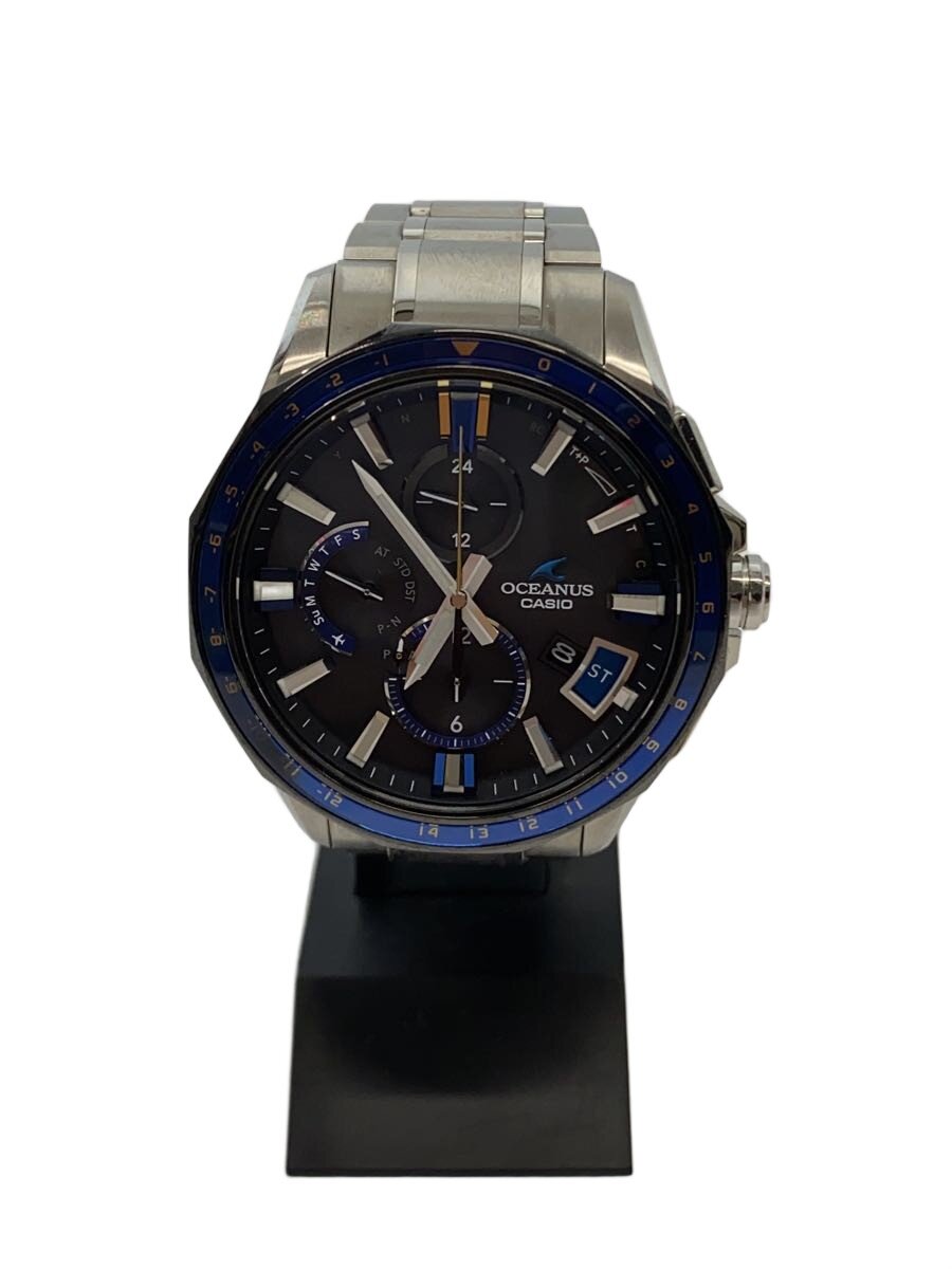 【中古】CASIO◆ソーラーウォッチ・OCEANUS/アナログ【服飾雑貨他】