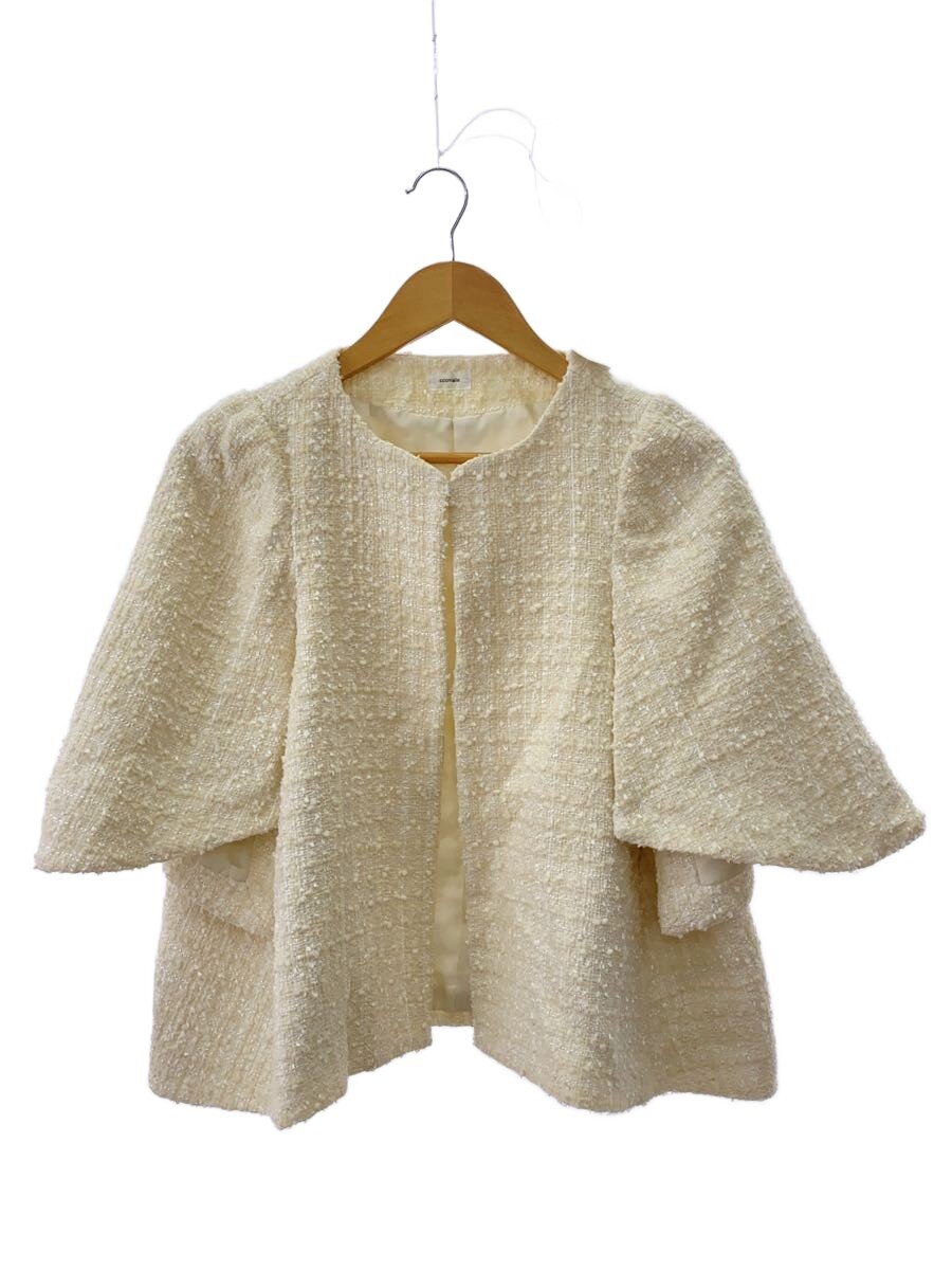 【中古】cccmalie/ツイードケープジャケット/ウール/ホワイト【レディースウェア】｜2ｎｄ STREET 店