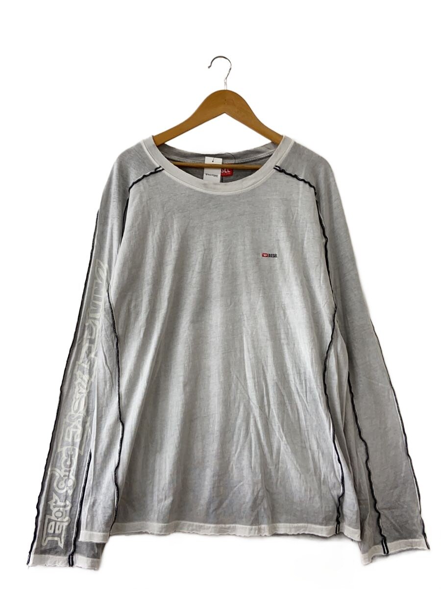 【中古】DIESEL◆T-RIVEN-LS/長袖ティーシャツ/XL/綿織物/GRY/A23114【メンズウェア】