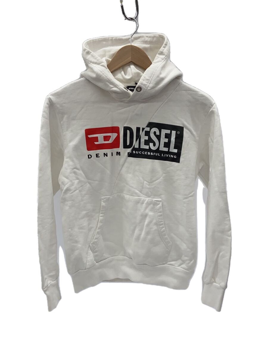 【中古】DIESEL◆パーカー/--/綿織物/WHT/00J4Z3【メンズウェア】