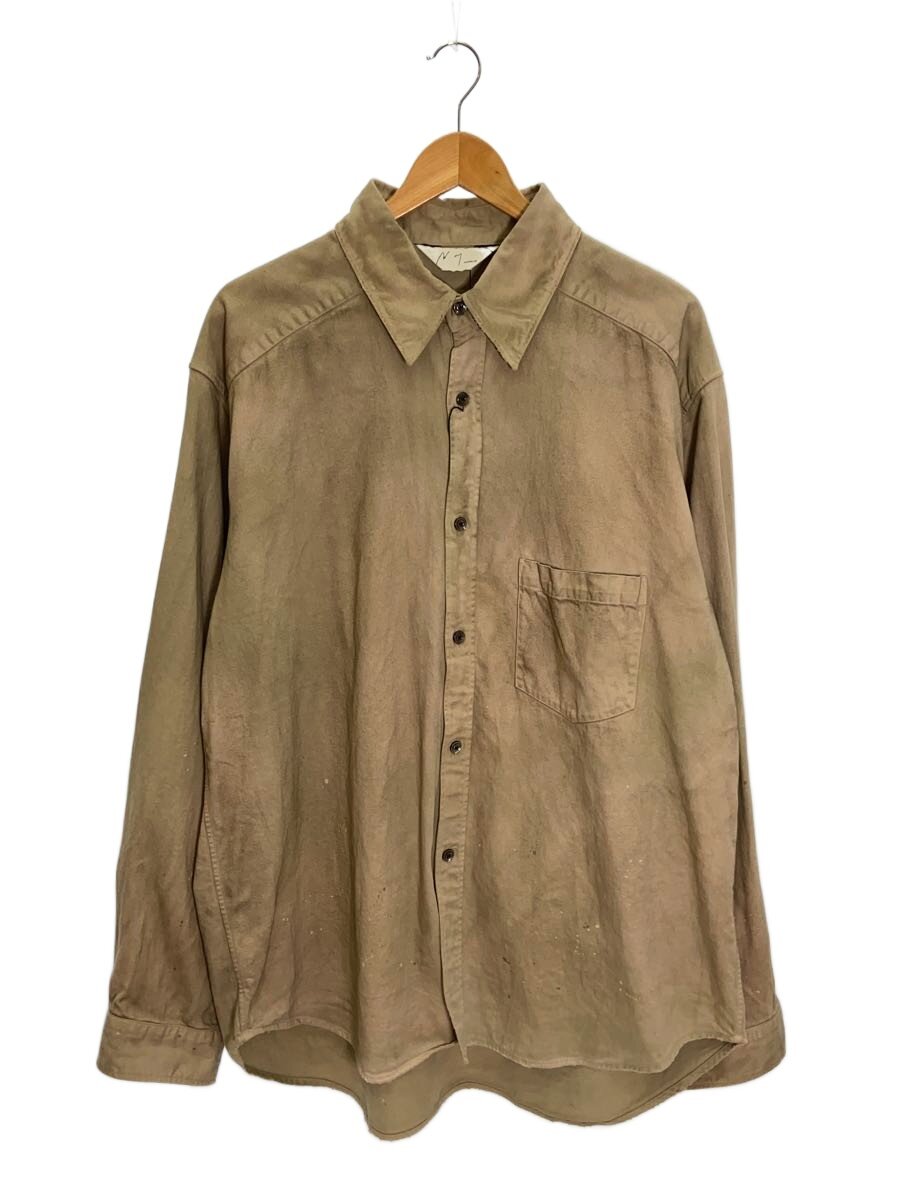 【中古】ANCELLM◆2025AW/DENIM DRESS SHIRT/長袖プルオーバー/2/綿織物/BEG/ANC-SH66/引き舟付【メンズウェア】
