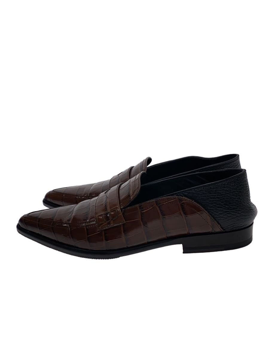 【中古】LOEWE◆置き目毛皮/37/BRW/なめし革【シューズ】