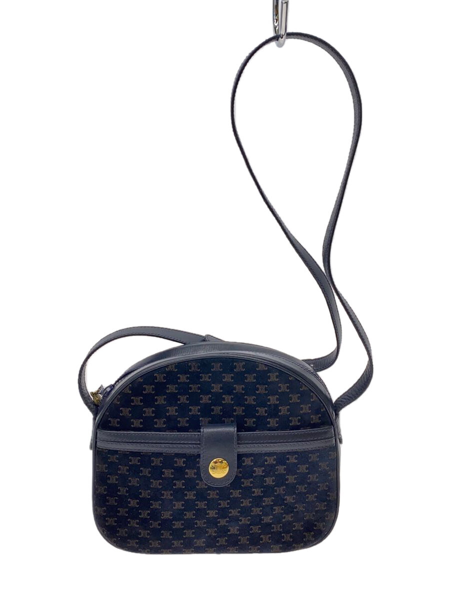 【中古】CELINE◆ショルダーバッグ/--/BLK/総柄/金具C/オールドセリーヌ/ヴィンテージ【御徒面子】