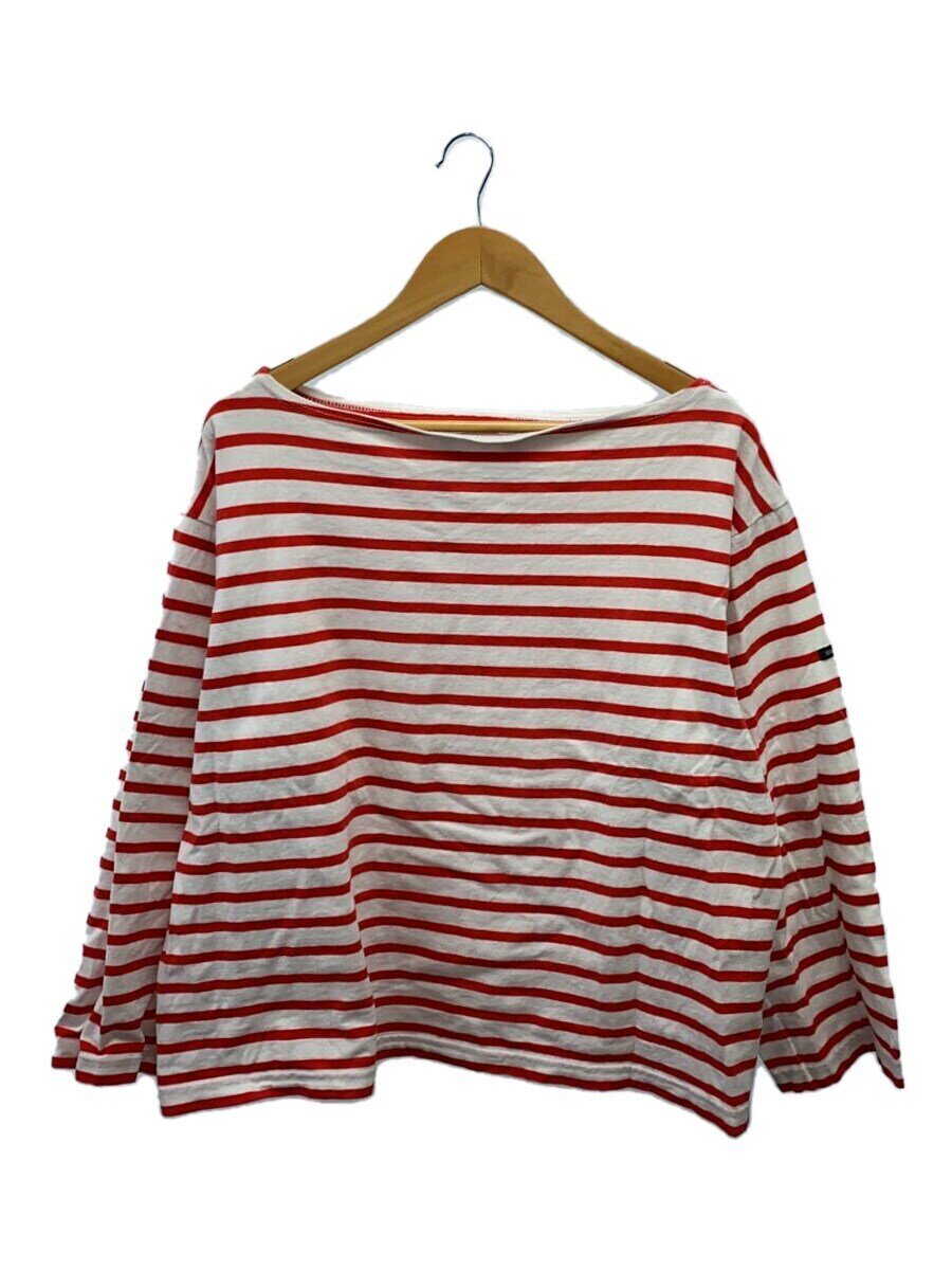 【中古】OUTIL◆長袖ティーシャツ/0/綿織物/RED/間借り人TRICOT AAST【レディース御召しもの】