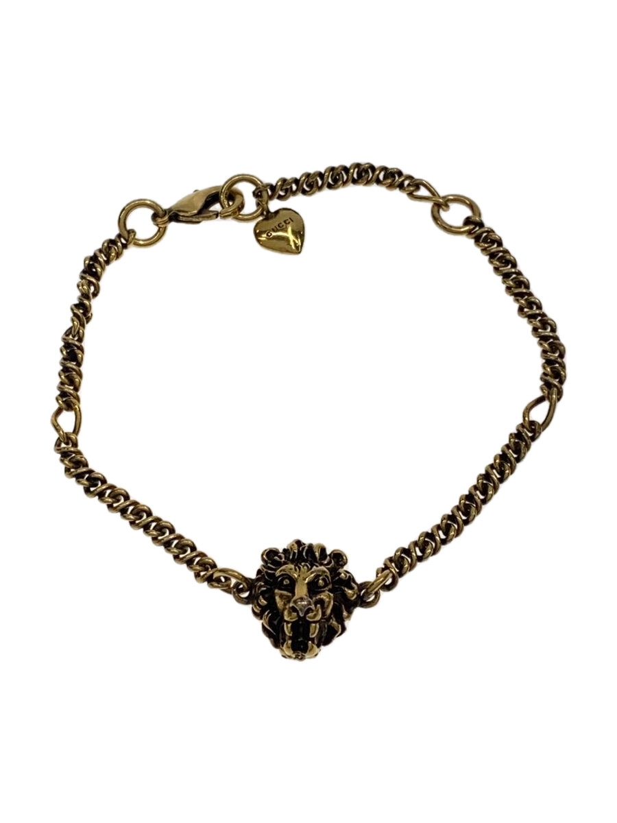 【中古】GUCCI◆ライオンヘッドブレスレット/--/GLD/レディース//【服飾雑貨他】