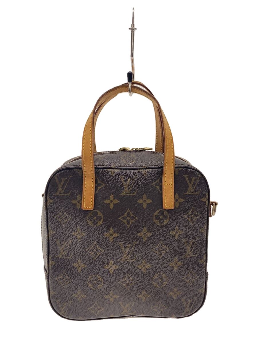 【中古】LOUIS VUITTON◆スポンティーニ_モノグラム・帆布_BRW/PVC/BRW/総柄【御徒面子】