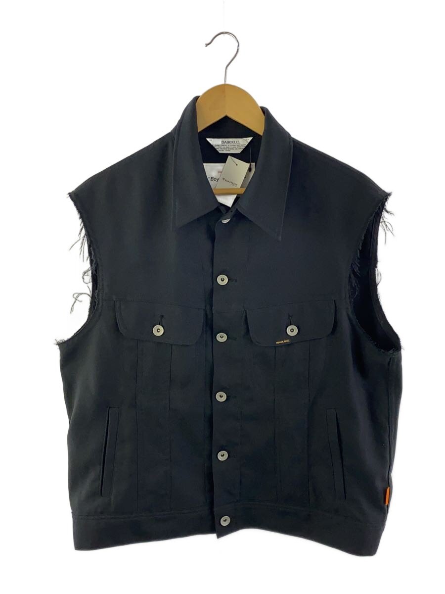 【中古】DAIRIKU◆より良い/S/ポリエステル/BLK/無地/22SS P-2【メンズウェア】