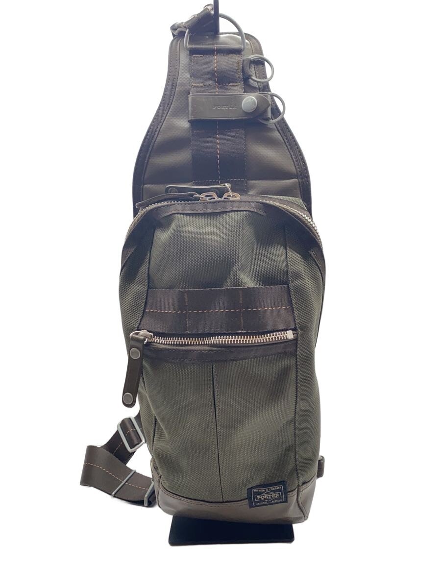 【中古】PORTER◆85周年/HEAT TYPE-C/SLING SHOULDER BAG/ナイロン/KHK/680-17984【御徒面子】