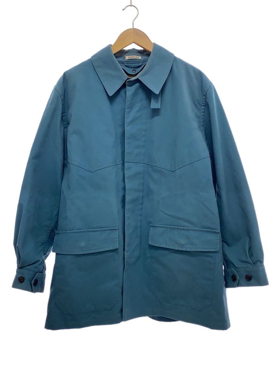 【中古】AURALEE◆COTTON OILED CANVAS LINER BLOUSON/4/コットン/ブルー/A22AB01BP【メンズウェア】|2nd STREET 店