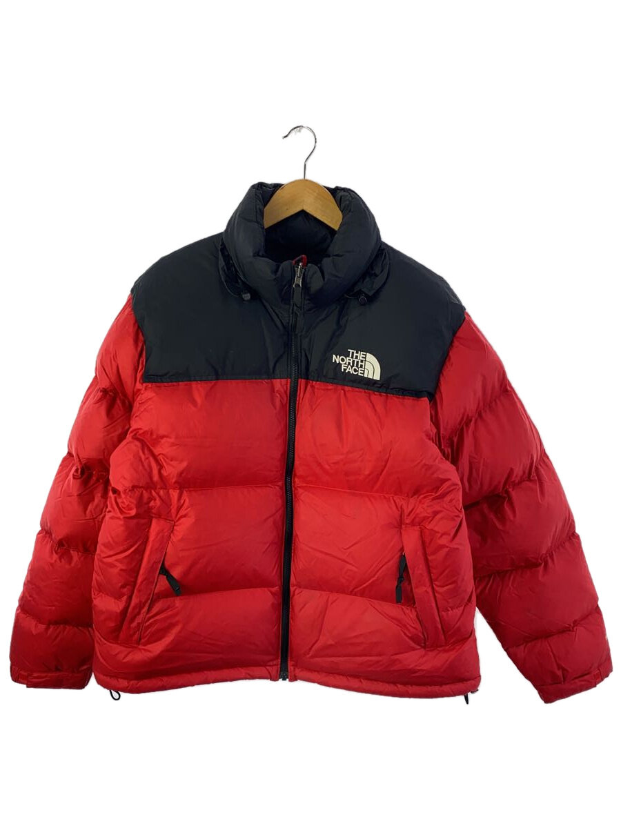 【中古】THE NORTH FACE◆1996 RETRO NUPTSE JACKET/落ち込む上衣/L/RED/無地/NF0A3C8D//【メンズウェア】