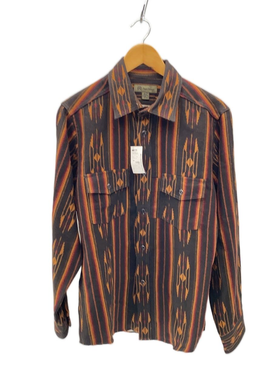 【中古】Nigel Cabourn◆ナイジェルケーボン/長袖プルオーバー/46/--/総柄/黒いこと【メンズウェア】
