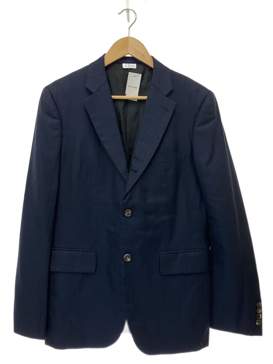 【中古】COMME des GARCONS HOMME DEUX◆テーラードジャケット/M/羊毛/NVY/縞模様/DH-J001//【メンズウェア】