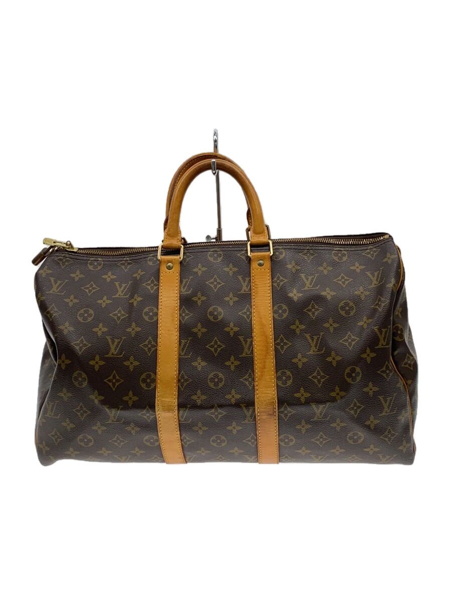 【中古】LOUIS VUITTON◆キーポル45_モノグラム・帆布_BRW/PVC/BRW/総柄【御徒面子】
