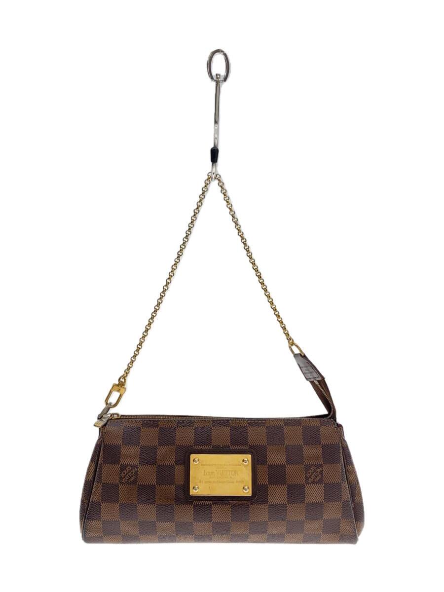 【中古】LOUIS VUITTON◆ソフィ_ダミエ・エベヌ_BRW/PVC/BRW/同盟罷工さあ美欠品/金具メッキハガレ有/角スレ有【御徒面子】