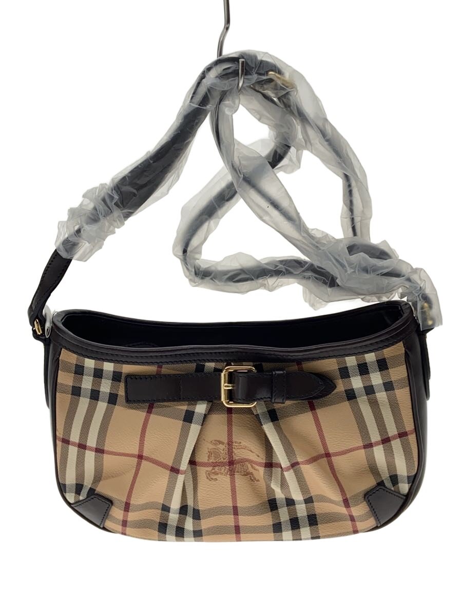 【中古】BURBERRY◆チェッククロスボディバッグ/ショルダーバッグ/レザー/CRM/チェック【バッグ】|2nd STREET 店
