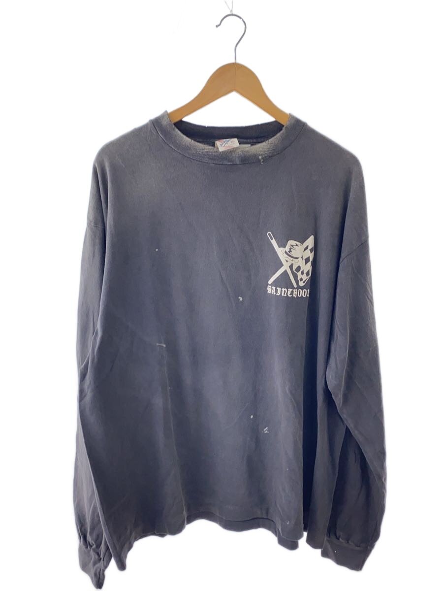 【中古】SAINT MICHAEL◆長袖プルオーバー/XL/綿織物/GRY/SM-HR8-0000-C72【メンズウェア】