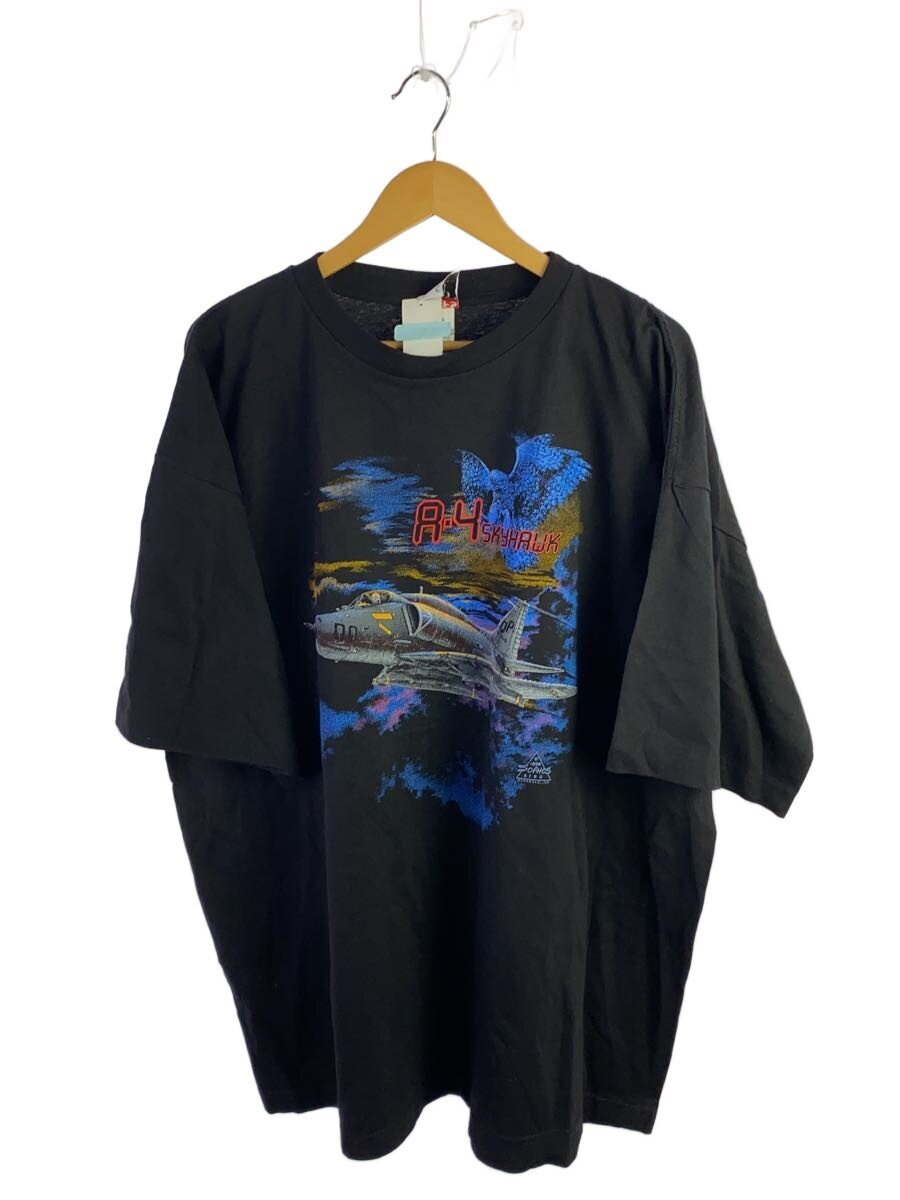 【中古】Q-TEES of California◆プルオーバー/3L/綿織物/黒いこと/無地【メンズウェア】