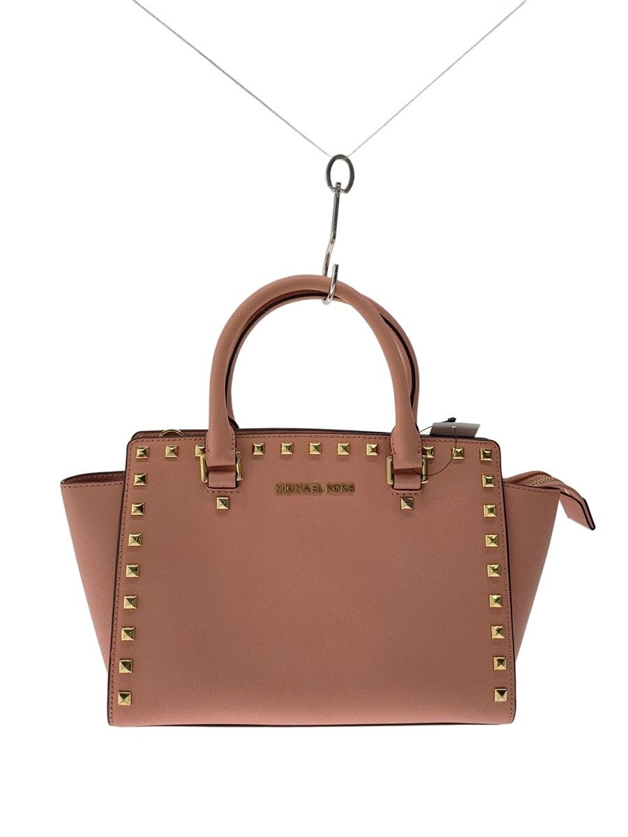 【中古】MICHAEL KORS◆ストラップあり/ハンドバック/なめし革/サクラ色/30T3GSMS2L【御徒面子】