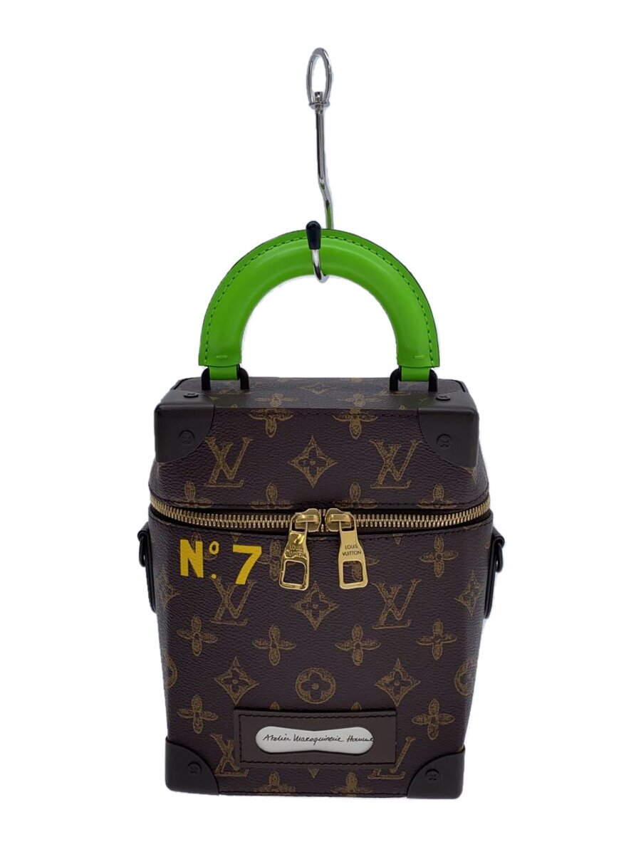 【中古】LOUIS VUITTON◆ヴェルティカル・ボックス・トランク_モノグラム・帆布_No7_BRW/PVC/BRW/総柄【御徒面子】