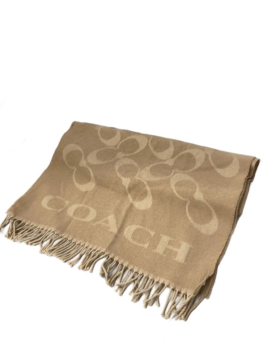 【中古】COACH◆シグネチャーオーバーサイズドマフラー/カシミヤ混/CB68/特性見せびらかす引き船片側ちぎれ【服飾雑貨他】