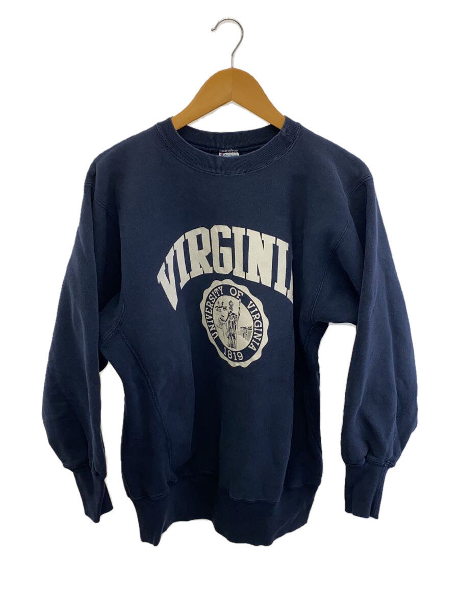 【中古】Champion◆90s/刺しゅう引き船/VIRGINIA/リバーウィーブ/流汗/XL/綿織物/NVY【メンズウェア】