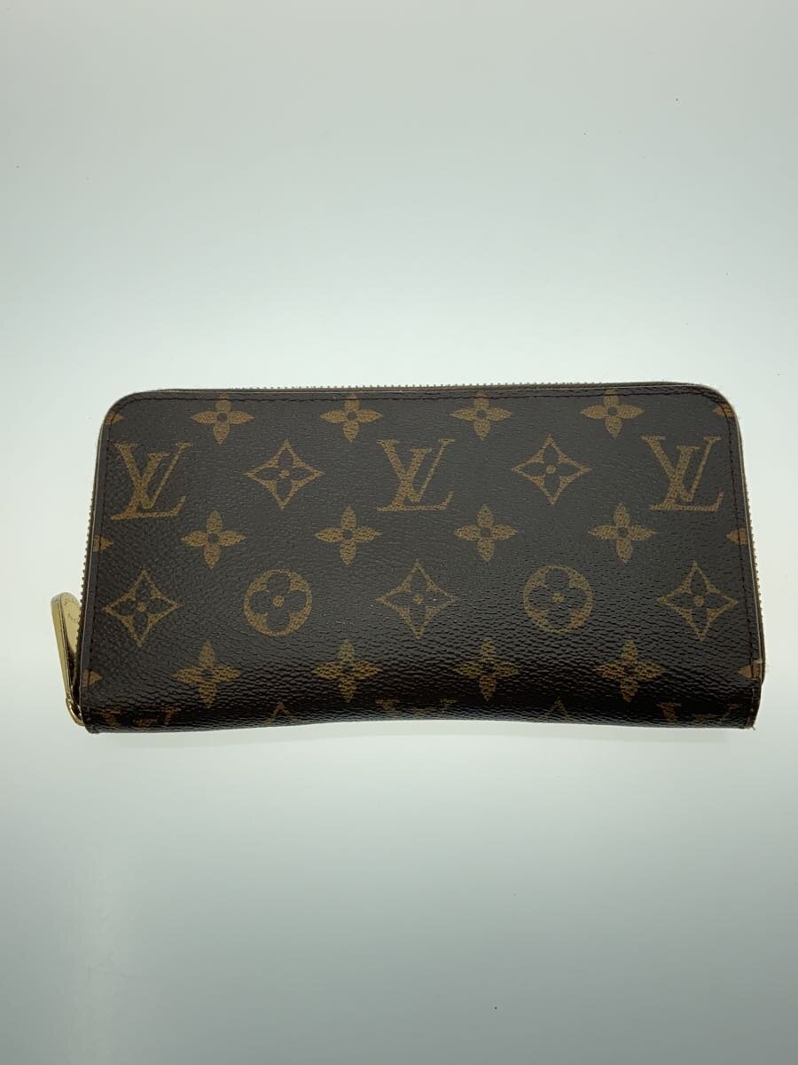 【中古】LOUIS VUITTON◆2)ジッピー・ウォレット_モノグラム・帆布_赤銅色_ローズバレリーヌ/長紙入れ【服飾雑貨他】