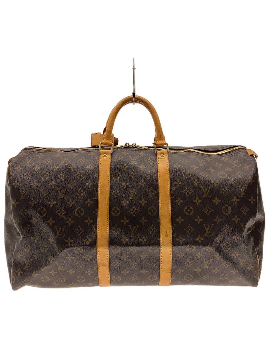 【中古】LOUIS VUITTON◆キーポル55_モノグラム・帆布_BRW/PVC/BRW【御徒面子】