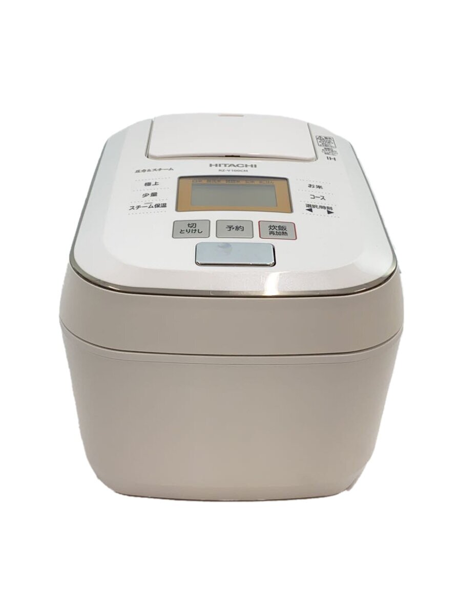 【中古】HITACHI◆炊飯器 沸騰鉄釜 ふっくら御膳 RZ-V100CM(W) [パールホワイト]【家電・ビジュアル・オーディオ】